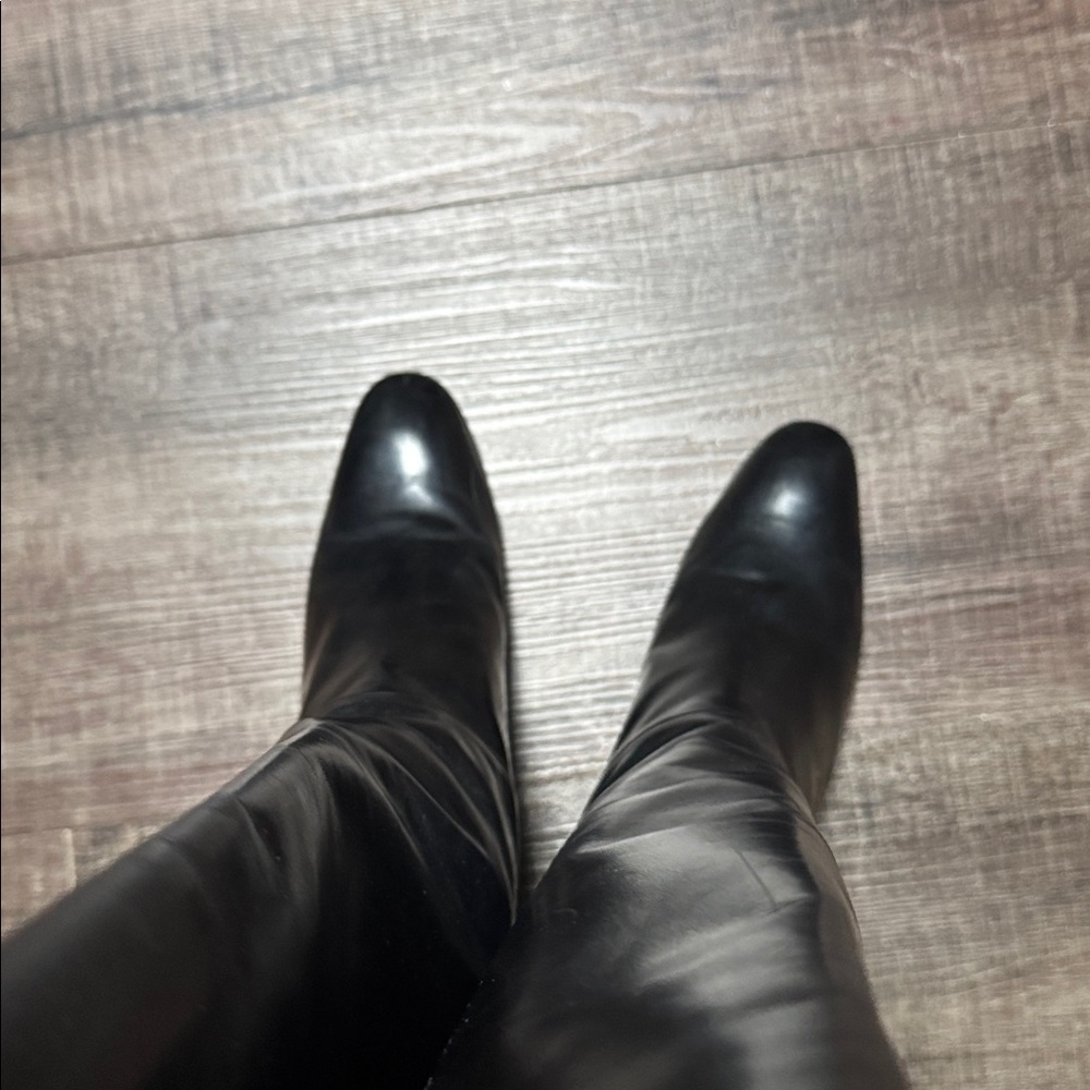 Vintage Gucci Black Leather Heeled Riding Boots - Picture 14 of 15